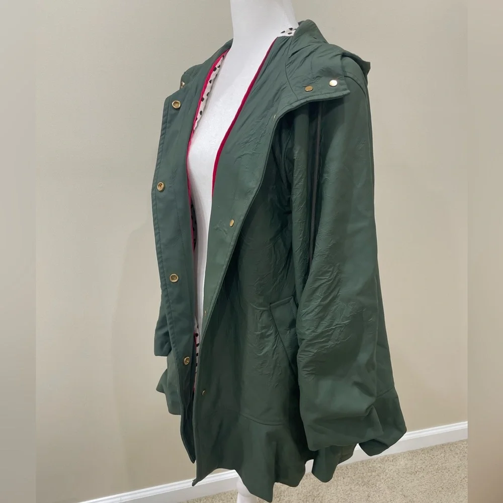 kate spade Dark Green Utility Jacket with Gold Hardware - Size Small